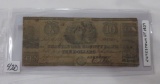 New York Safety fund Note, $10.00 Chautauque Couny Jamestown NY 1837- RARE