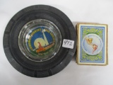 Rubber tire ashtray 1940 & Playing cards 1898-1900