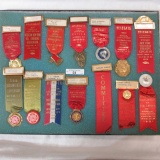 Frewsburg, NY and NYS Fire Cheif Badges and Ribbon c. 1940-1970