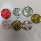 (7) Carroll Rod and Gun Club Badges, 1962-1979