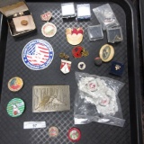 Lot of Assort. Pins, Badges, and Medals