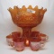 Fenton mari Orange Tree 8 pc punch set