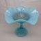 Nwood Blue opal Heart & Flower compote