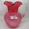 Nwood cranberry Diamond Quilt water pitcher