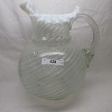 Victorian opalescent 10 french opal water pitcher