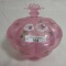 Fenton Pink Frosted Candy Box (2001)