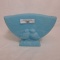 Fenton Satin Blue Love Birds Fan Vase