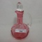 Victorian Cranberry Coin Dot Cruet