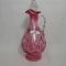 Fenton Cranberry Coin Dot Decanter