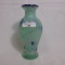 Fenton Green Irid. Hanging Hearts Vase