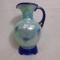 Fenton Green Irid Hanging Hearts Pitcher