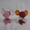 2 Fenton mice as shown decorated