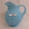 Fenton blue satin waterlily pitcher