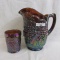 Imperial Grape water pitcher and tumbler