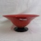 Nwood coral bowl w/ black base