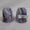 2 purple slag thimbles, westmoreland