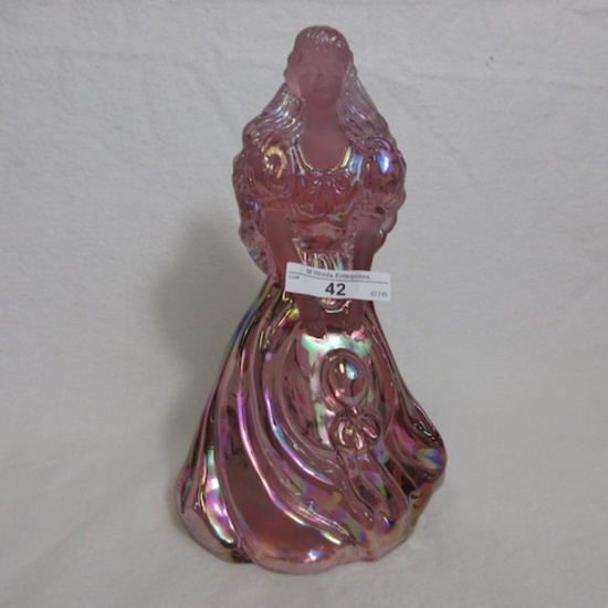 Fenton Pink Irid. Doll Figurine