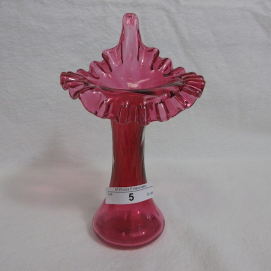 Fenton Cranberry JIP Vase