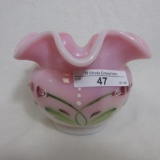 Fenton Pink Opal Vase HP Limited Edition #504