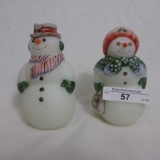 Fenton Snowman and Mrs. Snowman