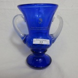 Fenton Cobalt 2-Handled Vase 