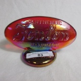 Fenton Oval Red Carnival Fenton Glass Logo