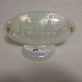 Fenton White Opal Fenton Glass Logo HP Oval 1988 Natl. Sales Meeting