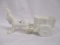 Fenton white satin donkey & cart