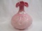 Fenton rosealene swans vase