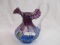 Fenton mulberry decorated pitcher 7