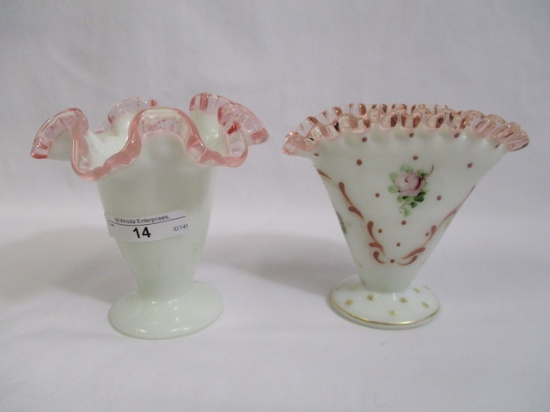2 Fenton silvercrest vases, charleton