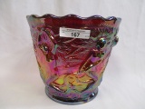 Fenton red carnival Mermaid vase Excellent color