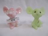 2 Fenton painted mice