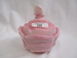 Fenton rosalene butterfly finial dresser jar