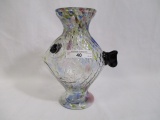 Fenton Dave Fetty Fish vase