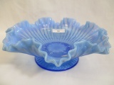 Fenton blue opal Heart & FLower bowl