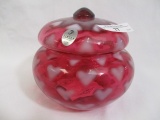 Fenton cranberry opal hearts covered 5