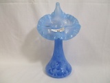 Fenton blue opal Daisy Fern JIP vase