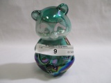 Fenton irid slag sitting bear