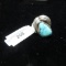Silver and Turquoise Ring 9.5