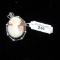 Shell Cameo Necklace Broach Pin Removed