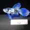 Swarovski crystal w/original box blue Siamese fighting fish-box 31