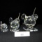 Swarovski crystal w/original box 3 mice on mirror-box 209, 205 & 43