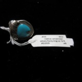 Silver and Turquoise Ring 9.5