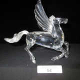 Swarovski crystal w/original box Pegasus w/lucite stand-box 15