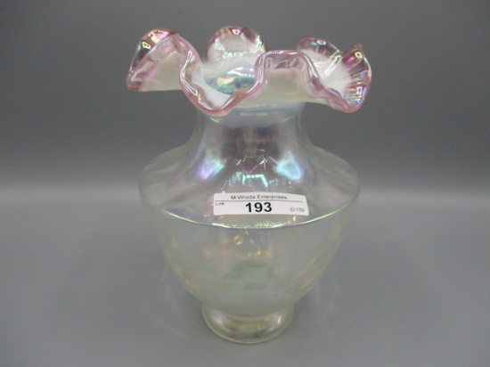Fenton 8.5" Pink Crested Vase