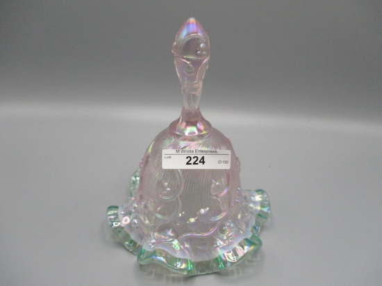 Fenton Green Crested Pink Irid. Lily of the Valley bell