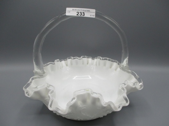 Fenton 7" Silver crest Spanish Lace Basket