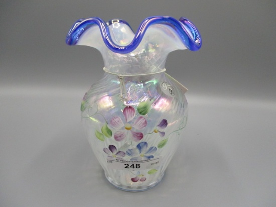 Fenton 6" HP Blue Ridge Vase