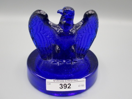 Fenton Blue Eagle Paper weight